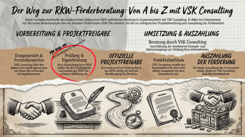 VSK Consulting Beantragung der RKW Förderberatung Schaubild